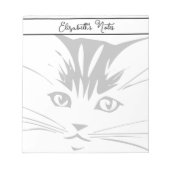 猫の顔をカスタマイズ ノートパッド (正面)
