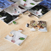 猫の顔コラージュパズル ジグソーパズル (側面)