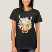 猫の顔歌川吉富士浮世絵 Tシャツ (正面)