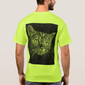 猫の顔私の高等学校のスケッチ Tシャツ (裏面)
