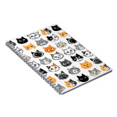 猫の顔|かわいい、おもしろい悩まされた猫たち ノートブック (右側)