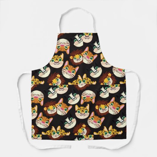 猫の顔 エプロン (正面)