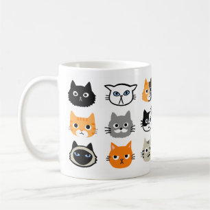 猫の顔 カッコいい KITTY Cat Lover's コーヒーマグカップ