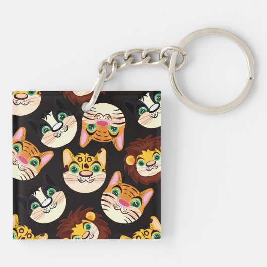 猫の顔 キーホルダー (裏面)