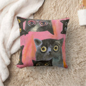 猫の顔 クッション (ブランケット)