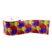 猫の顔 グログランリボン (リール)