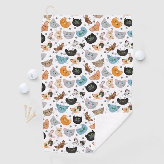 猫の顔 ゴルフタオル (インサイチュ)