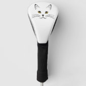 猫の顔 ゴルフヘッドカバー (正面)