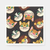 猫の顔 スタンダードランチョンナプキン (正面)