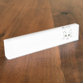 猫の顔 デスクネームプレート (側面)