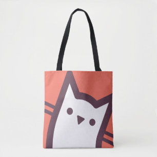 猫の顔 トートバッグ