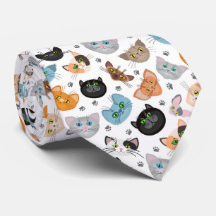 猫の顔 ネクタイ