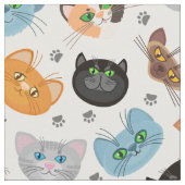 猫の顔 ファブリック (クローズアップ)