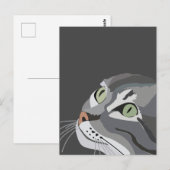猫の顔 ポストカード (正面/裏面)
