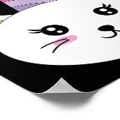 猫の顔 ユニコーンのまつ毛 ハロウィン 仮装 ポスター (角)
