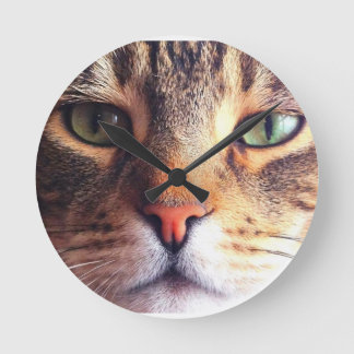 猫の顔 ラウンド壁時計