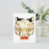 猫の顔,芳藤猫の顔，吉藤，浮世絵 ポストカード (スタンド正面)