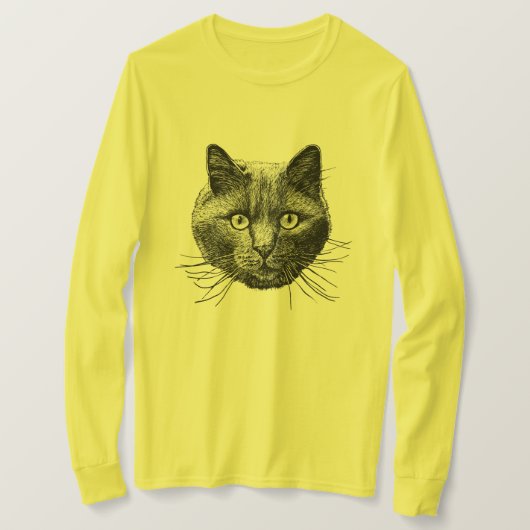 猫の顔 Tシャツ (デザイン正面)