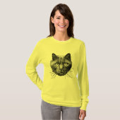 猫の顔 Tシャツ (正面フル)