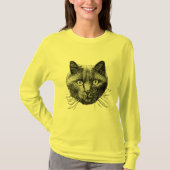 猫の顔 Tシャツ (正面)