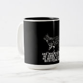 猫の風景詩の黒猫 ツートーンマグカップ (正面左)