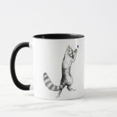 猫の飛び跳ね マグカップ (左)