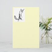 猫の飛び跳ね 便箋 (スタンド正面)