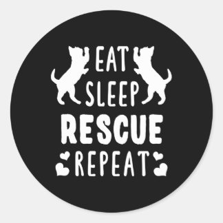 猫の食べアドオプションのための睡眠レスキューの繰り返し子猫 ラウンドシール