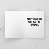 猫の食べピザ誕生日カードカード シーズンカード (内部)