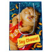 猫の食べ物のパフ ミディアムペーパーバッグ (裏面)