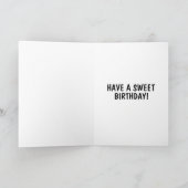 猫の食べ物アイスクリーム誕生日グリーティングカード サンキューカード (内部)