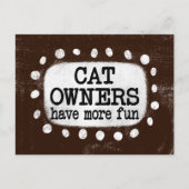 猫の飼い主がおもしろい葉書 ポストカード (正面)