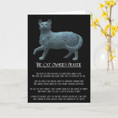 猫の飼い主さんの祈りの言葉挨拶状 カード (黄色い花)