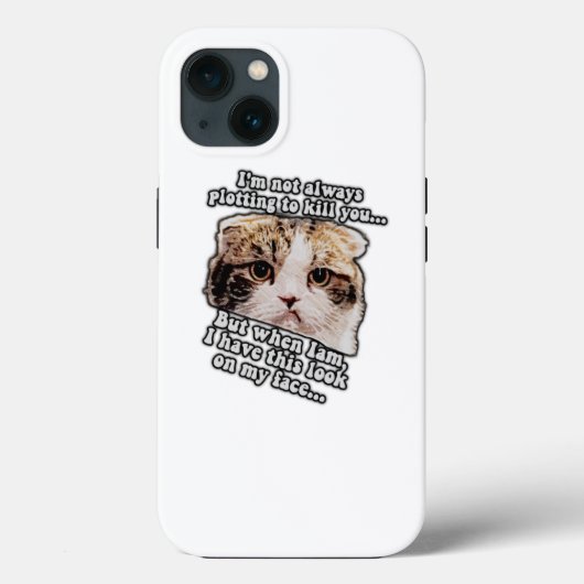 猫の飼い主と猫好きのためのうんざり猫ミーム Case-Mate iPhoneケース (裏面)