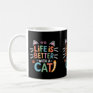 猫の飼い主による生活の向上子猫猫ママ&パパ コーヒーマグカップ