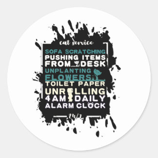 猫の飼い主のための引用文猫サービスおもしろい ラウンドシール