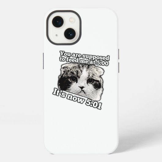 猫の飼い主のための面白い怒った猫のミーム iPhoneケース (裏面)