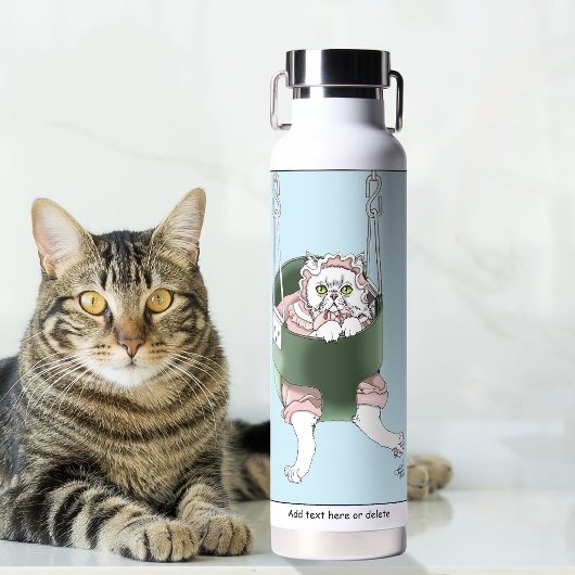 猫の飼い主の業績評価 面白い ユーモア ウォーターボトル