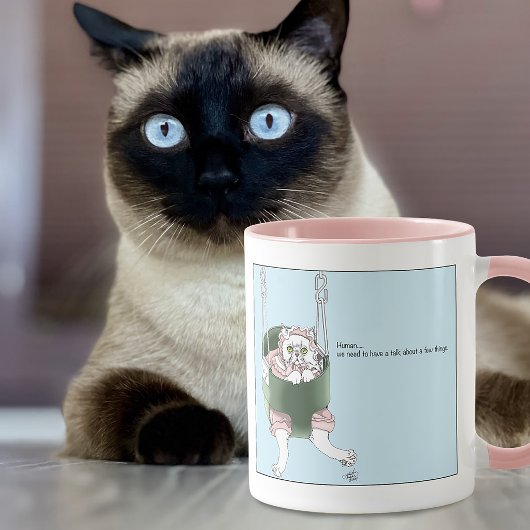 猫の飼い主の業績評価 面白い ユーモア マグカップ