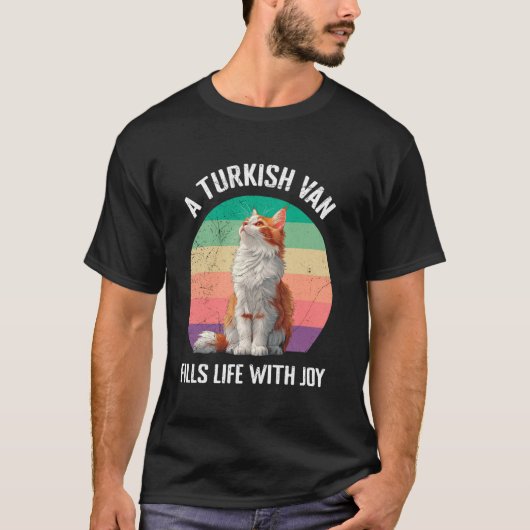 猫の飼い主トルコのバンが喜び猫ダで人生を埋める Tシャツ (正面)
