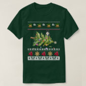 猫の飼い主ハッピークリスマスホリデーズ醜い冬D Tシャツ (デザイン正面)