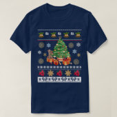 猫の飼い主ハッピークリスマスホリデーズ醜い冬D Tシャツ (デザイン正面)