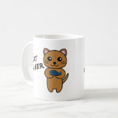 猫の飼い主 コーヒーマグ コーヒーマグカップ (正面左)