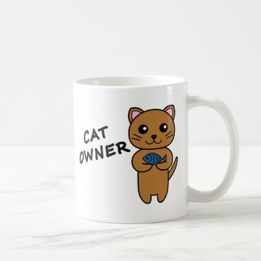 猫の飼い主 コーヒーマグ コーヒーマグカップ (右)