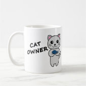 猫の飼い主 コーヒーマグ コーヒーマグカップ (左)
