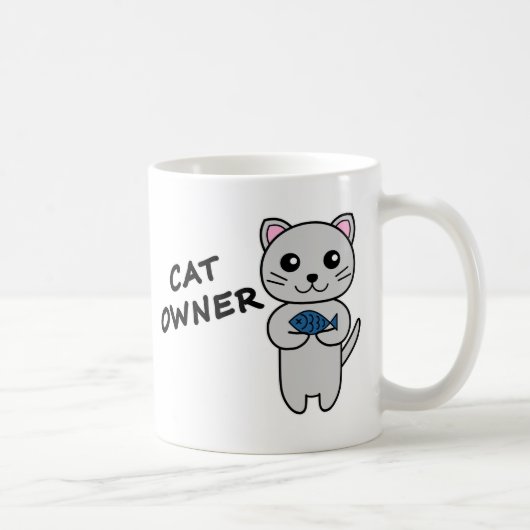 猫の飼い主 コーヒーマグ コーヒーマグカップ (右)