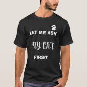 猫の飼い主, 猫の足跡, ユーモア, 記念品 Tシャツ (正面)