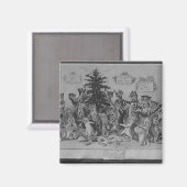 猫の飾クリスマスツリー マグネット (正面/裏面)