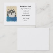 猫の養子縁組の名刺テンプレート 名刺 (正面/裏面)