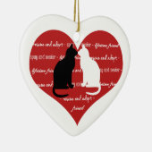 猫の養子縁組，救助ハートオーナメント セラミックオーナメント (右)